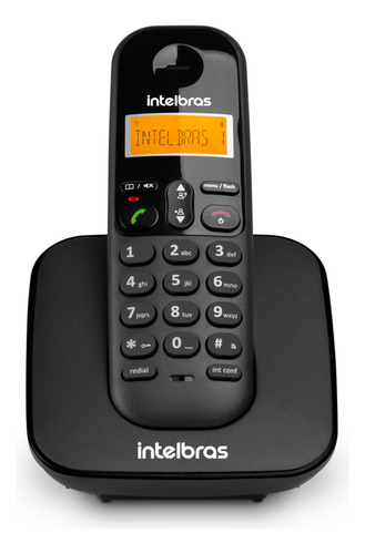 Telefone Sem Fio Digital Intelbras Ts 3110 Preto ergonômico