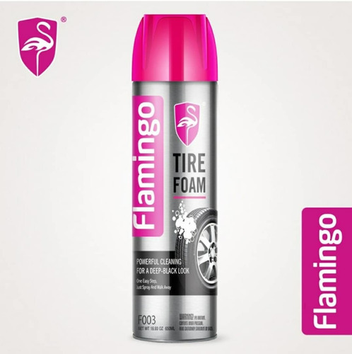 Imagen 1 de 3 de Limpia Cauchos En Espuma Tire Foam Flamingo F003 650ml