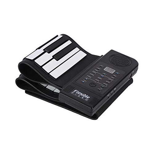 Portable 61-keys Roll Up Piano, Soft Silicone Flexible Elect