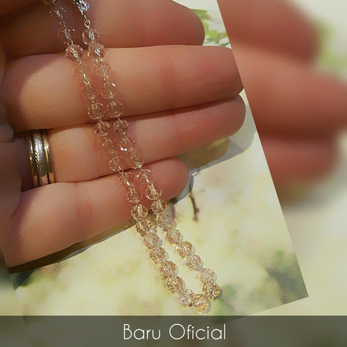 Imagen 3 de 5 de Pulsera Con Cristales De Color Rosa Acero Blanco