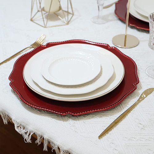 Umisriro Hot Red Placas De Carga Festoneadas Con Borde De Cu