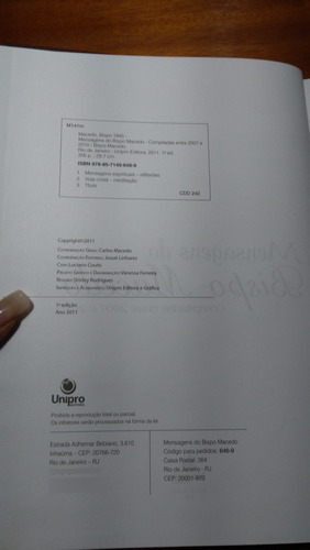 Livro Mensagens Do Bispo Macedo S63