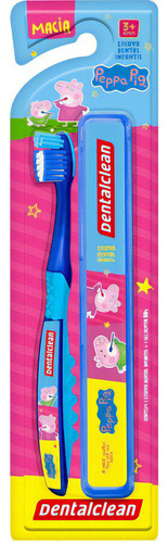 Kit Escova + Estojo Peppa Pig - Macia - 3 Anos+ Dentalclean