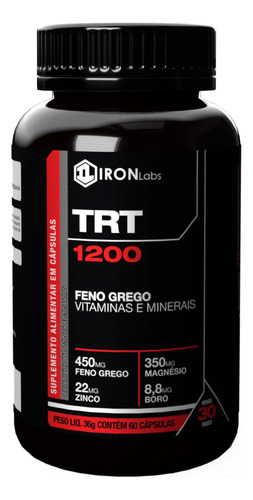Vitamina Iron Labs Trt 1200mg 60 Cápsulas Nutricional Sabor Sem Sabor