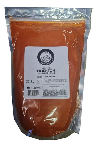 Pimenton Premium Ahumado San Giorgio Bolsa X1kg Argentina