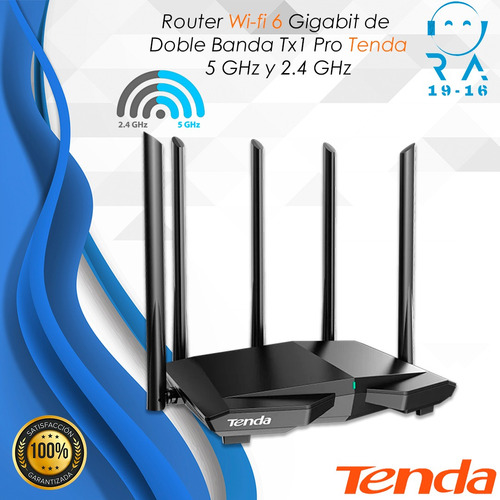 Tenda Router Wifi Tx1 Pro Dual Band Wifi 6 1200 Mbps