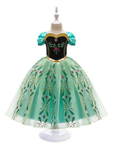 Vestido Anna Princess Frozen Para Niñas Con Estampado, Talla