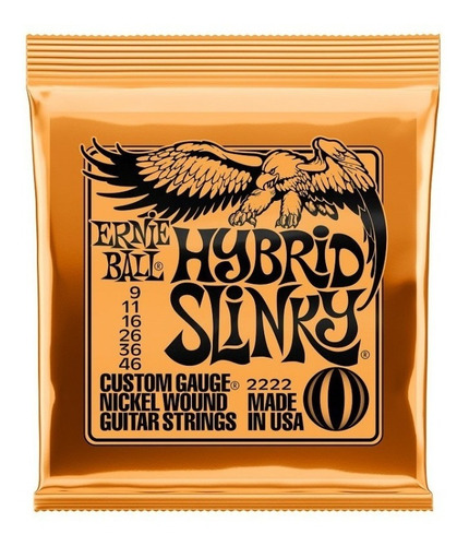 Encordado Guitarra Eléctrica Ernie Ball Hybrid Slinky 09/46