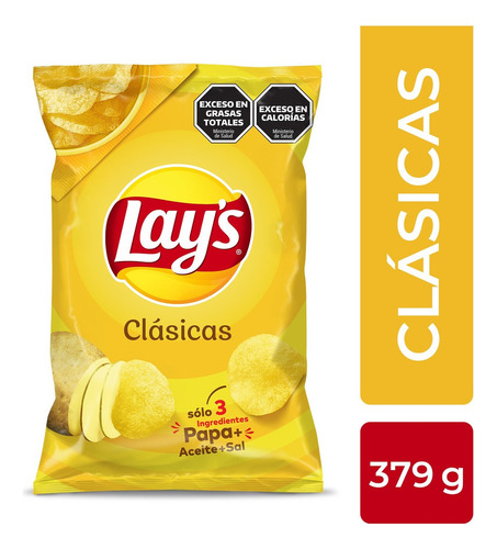 Papas Fritas Lays Clásicas 379 Gr | Cumpleaños Picadas Snack