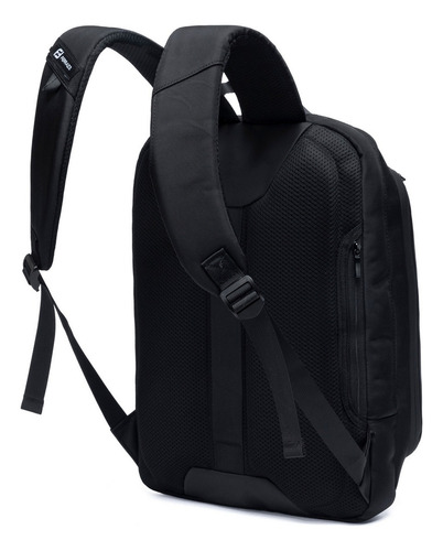 Mochila Executiva Reforçada Notebook Usb Urbana Faculdade Cor Preto Desenho Do Tecido Liso