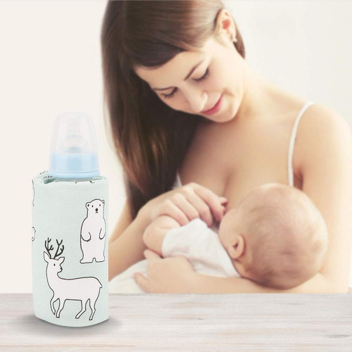 Botella Portátil Térmica Oso Modelo Con Usb Para Viajes Color