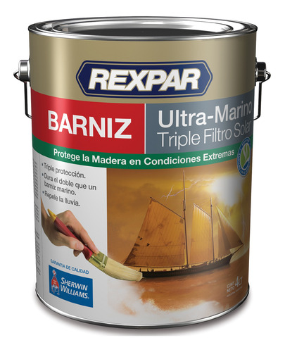 Pinturas Sherwin Williams Rexpar Barniz Ultra Marino 1 Lt