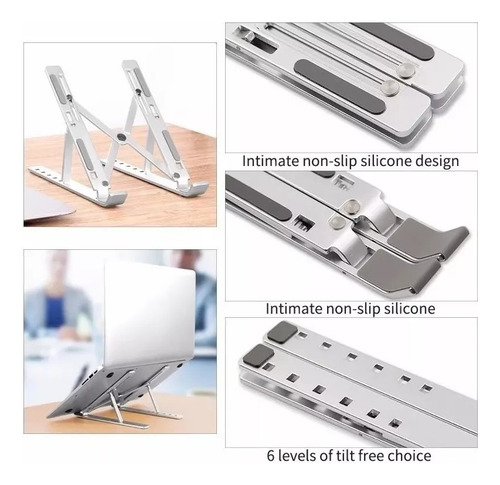 Soporte Notebook Base Eleva Aluminio Computadora Home Office