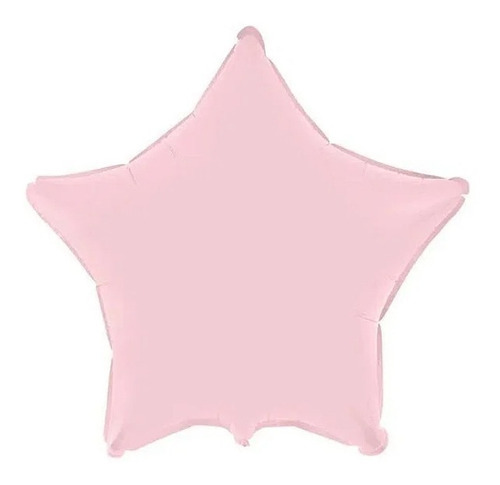 Balão látex Flexmetal Balão de Festa Metálico 20" 50cm estrela rosa baby 8'' - 1 unidade