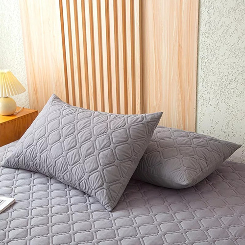 Protector De Colchón Impermeable Con Dos Fundas De Almohada