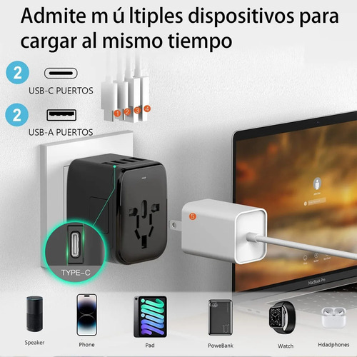 Adaptador Internacional-todo En Uno Adaptador De Universal