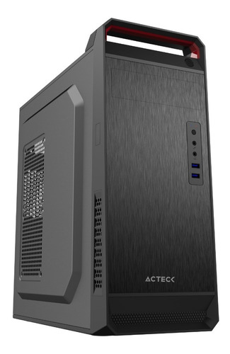 Gabinete Media Torre Acteck Roma Atx/ M-atx/ M-itx/ Usb 3.0 Color Negro