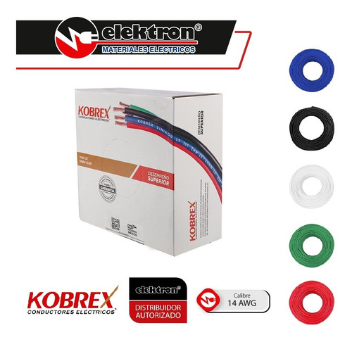 Imagen 2 de 7 de Caja 100mts Cable Blanco Cal 14 Awg Kobrex Vinikob 100%cobre
