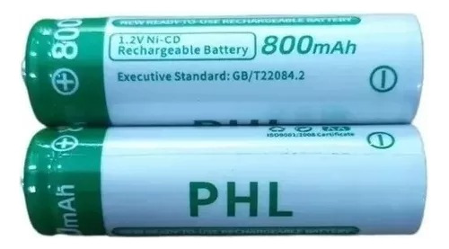 Bateria Pila Recargable Phl Doble Aa 800mah