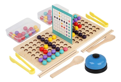 Juego De Cuentas De Tablero De Madera, Juguete Montessori A