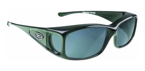 Fitovers Eyewear Razor Sunglasses, Gun Metal, Polarvue Gray