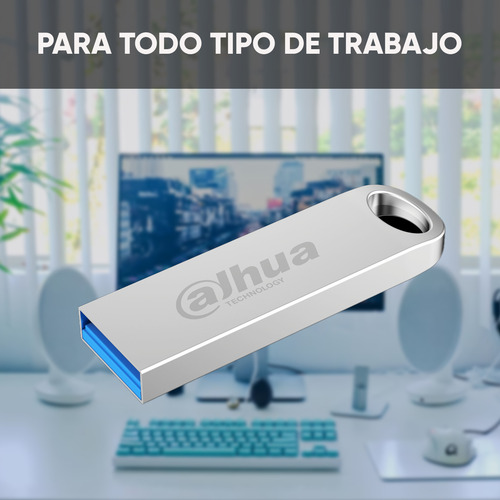 Dahua Dhi-usb-u106-30-128gb Memoria Usb 128gb Usb 3.0 Sistema De Archivos Exfat Compatible Con Windows Macos Linux Y Otros Sistemas Lectura Y Escritura De Alta Velocidad Plateada