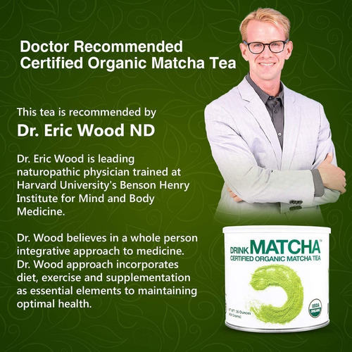 Té Verde Matcha Orgánico 454g Certificado En Polvo Organico