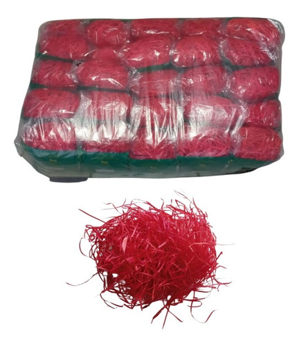 25 Pcts Palha Madeira Colorida Cestas Decoração Vermelha 40g