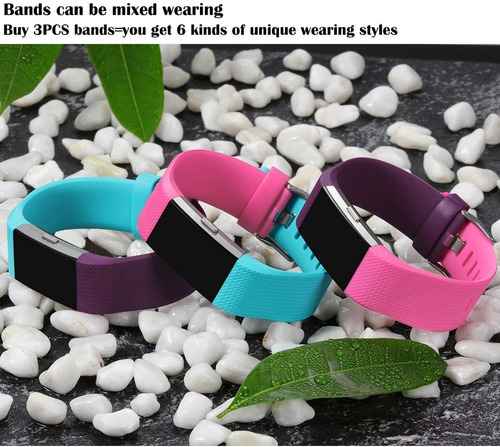 Imagen 4 de 9 de 3 Mallas Para Reloj Fitbit Charge 2 Talle Small