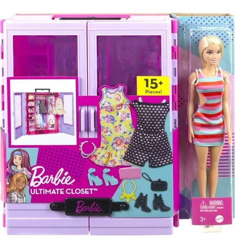 Barbie Closet Luxo Fashion Completo Com Roupas E Acessórios