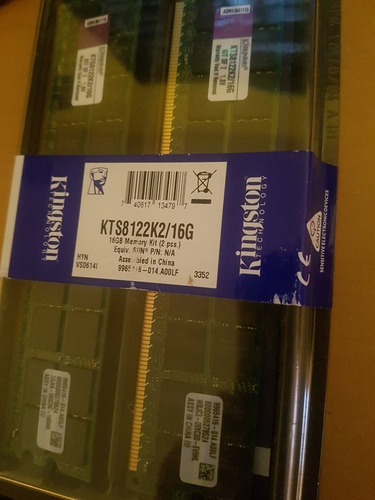 Imagen 1 de 2 de Memorias Ram 16gb Kingston