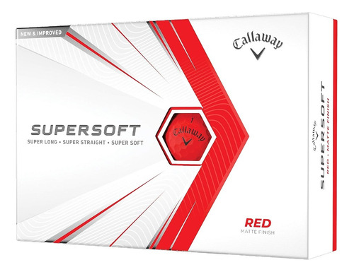 12 Pelotas Bolas Golf Callaway Supersoft Matte Red Rojo