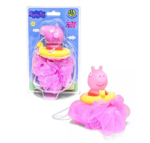 Novo Esponja Rosa Peppa Hora Do Banho Peppa Pig Dtc 4697