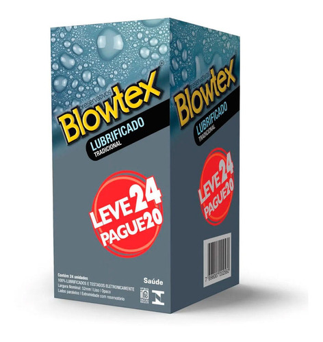 Pack Preservativo Blowtex Lubrificado Leve 24 Pague 20