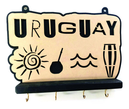 Portallaves Artesanal De Madera Y Mdf Uruguay