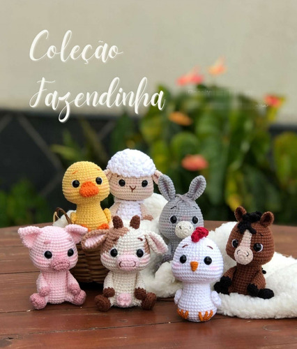 Patrones Amigurumis. Animales De Granja X8. En Portugués. 