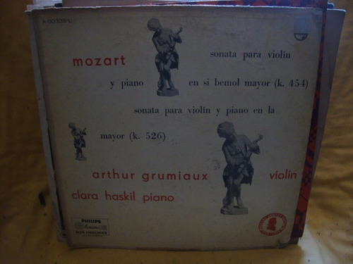 Vinilo Arthur Grumiaux Clara Haskil Violin Piano Mozart Cl2