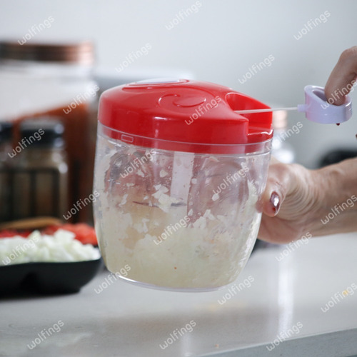 Imagen 6 de 9 de Picadora Manual Verduras Cortador De Vegetales Procesadora