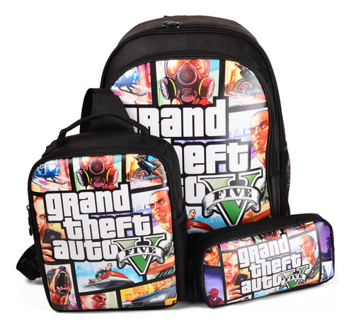 Mochila Gaming Periférico Primario Gta5 Grand Theft Auto