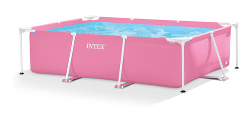 Piscina Rectangular Intex 86x23'' Al Aire Libre Color Rosa