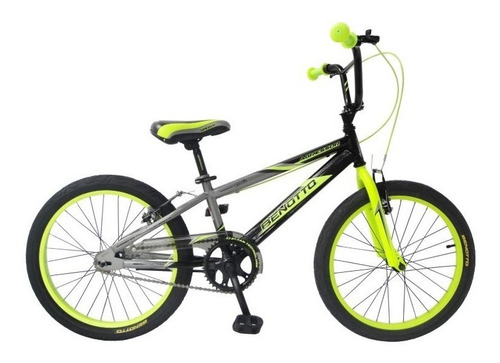 Bicicleta Agressor Cross Acero R20 Niño Neg/gris/ama Benotto