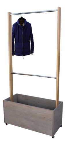 Closet Hogare, Perchero Organizador, Percheros De Madera Color Rustik