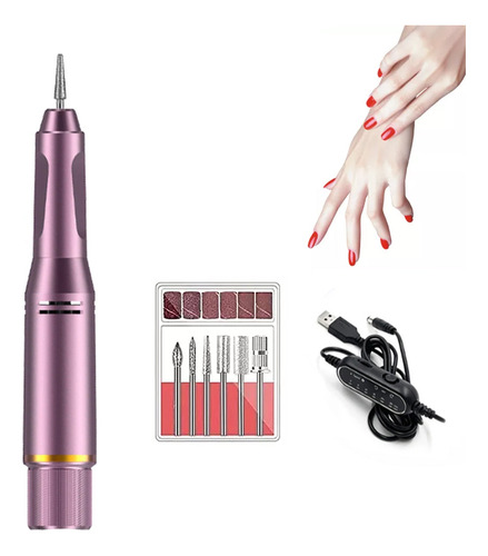 Pulidor Esmeril De Uñas Máquina De Mano 30000rpm