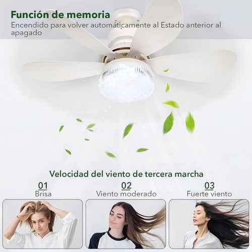 Ventilador De Techo Haimo E27 Con 6 Palas De Plástico