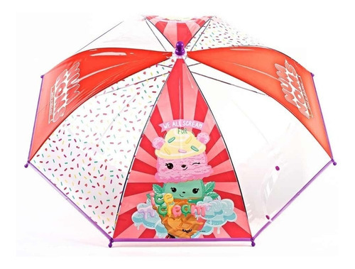 Paraguas Infantil Num Noms - Wabro - Art 14250 Color Rojo