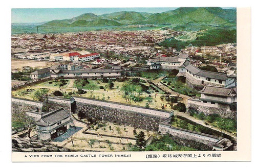 Postal Vintage Japon Vista Torre Castillo Himeji 378 B3