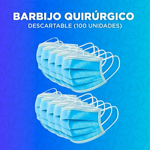 Imagen 3 de 9 de Barbijo Quirurgico Tapaboca Descartable Anmat X100u Tricapa