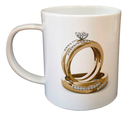 Taza De Plastico Alianza Anillo Compromiso Boda