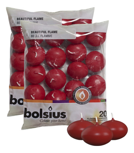 Bolsius Velas Flotantes Sin Perfume De 1.75 Pulgadas, Juego