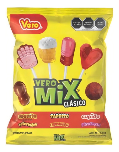Vero Mix Clásico 1.5 Kg Paletas, Picafresa, Rellerindos